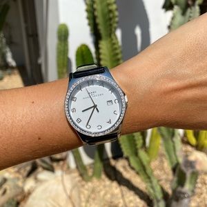 Marc Jacobs Watch/Black Patent Leather Strap